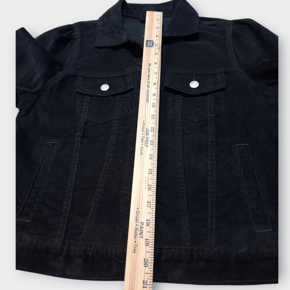 GAP CORDUROY BLACK MULTI POCKET FRONT BUTTON COLLAR JACKET WOMEN'S SIZE SMALL. - Picture 6 of 8